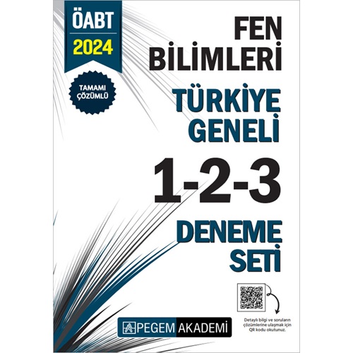 2024 Pegem KPSS ÖABT Fen Bilimleri Tamamı Çözümlü Türkiye Geneli 1-2-3 (3'lü Deneme Seti)