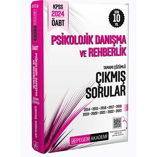 2024 Pegem KPSS ÖABT Psikolojik Danışma ve Rehberlik Tamamı Çözümlü Çıkmış Sorular