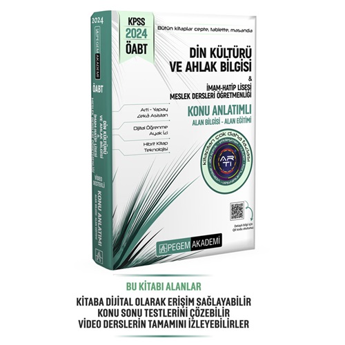 2024 Pegem ÖABT Din Kültürü ve Ahlak Bilgisi-İmam Hatip Lisesi Mes.Lisesi Konu Anlatımlı