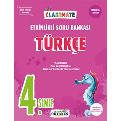 Okyanus Yayınları 4.Sınıf Classmate Türkçe Etkinlikli Soru Bankası