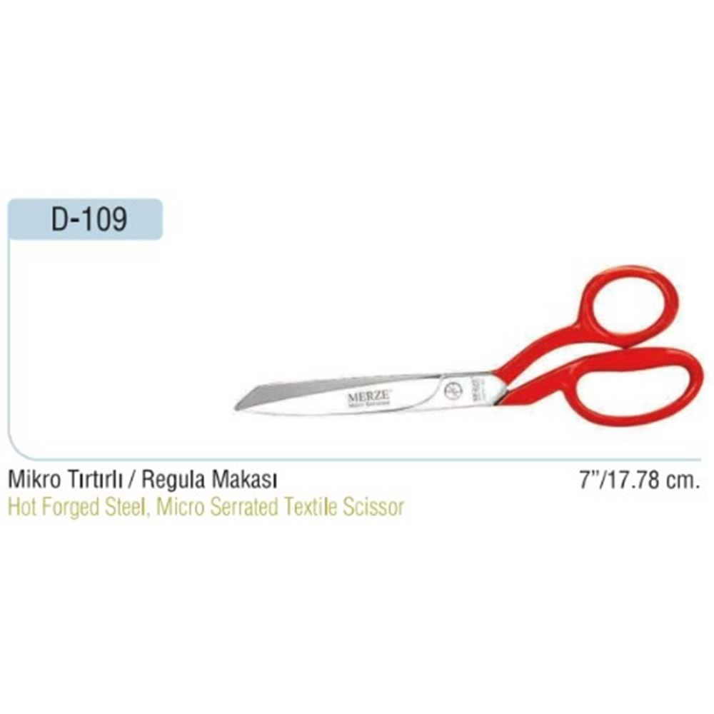 D-109 Mikro Tırtıklı Regula Makası 07 Inch 17.78 cm