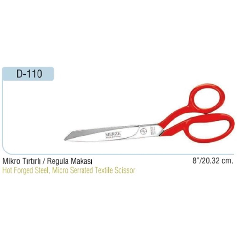 D-110 Mikro Tırtıklı Regula Makası 08 Inch 20.32 cm