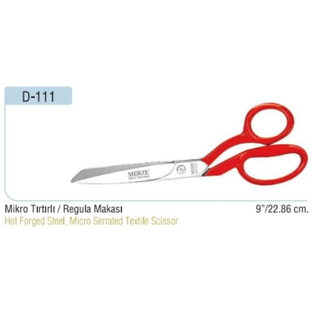 D-111 Mikro Tırtıklı Regula Makası 09 Inch 22.86 cm