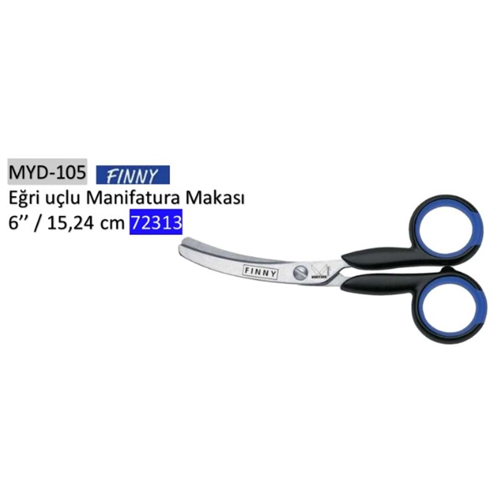 MYD-105 72313 Eğri Uçlu Manifatura Makası 06 Inch 15.24 cm Made in Germany