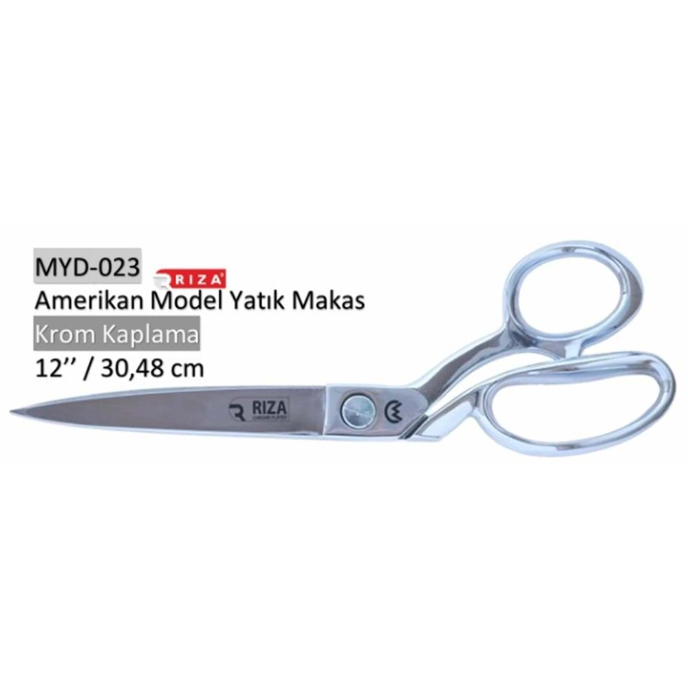 MYD-023 Amerikan Model Yatık Makas Krom Kaplama 12 Inch 30.48 cm