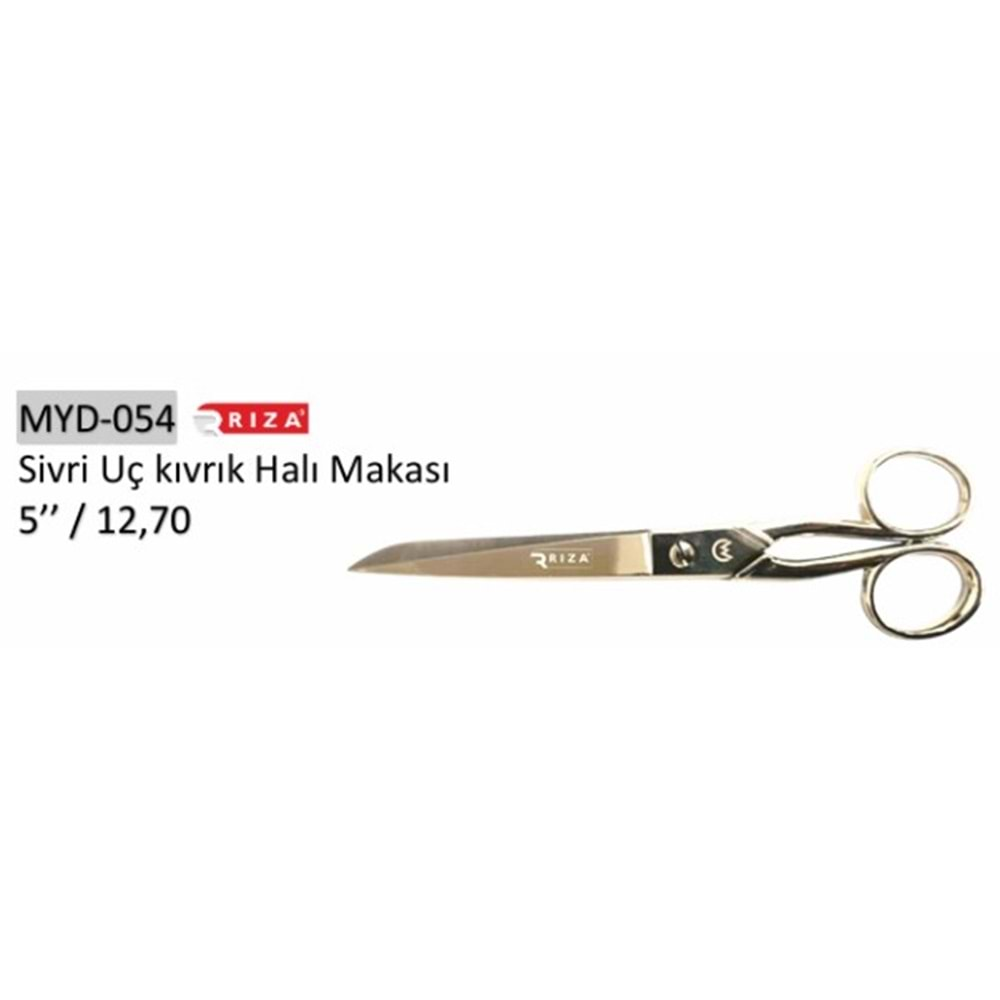 MYD-054 Sivri Uç Kıvrık Halı Makası 05 Inch 12.70 cm