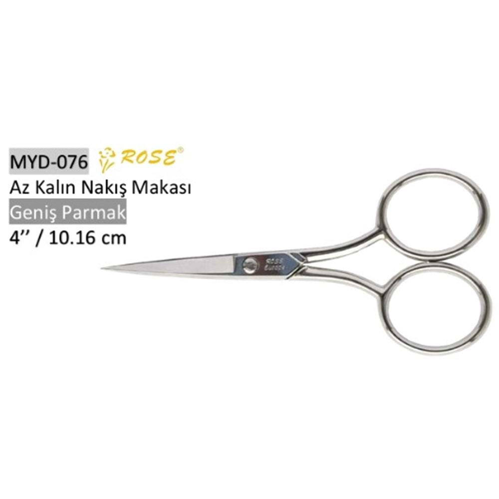 MYD-076 Az Kalın Nakış Makası Geniş Parmak 04 Inch 10.16 cm