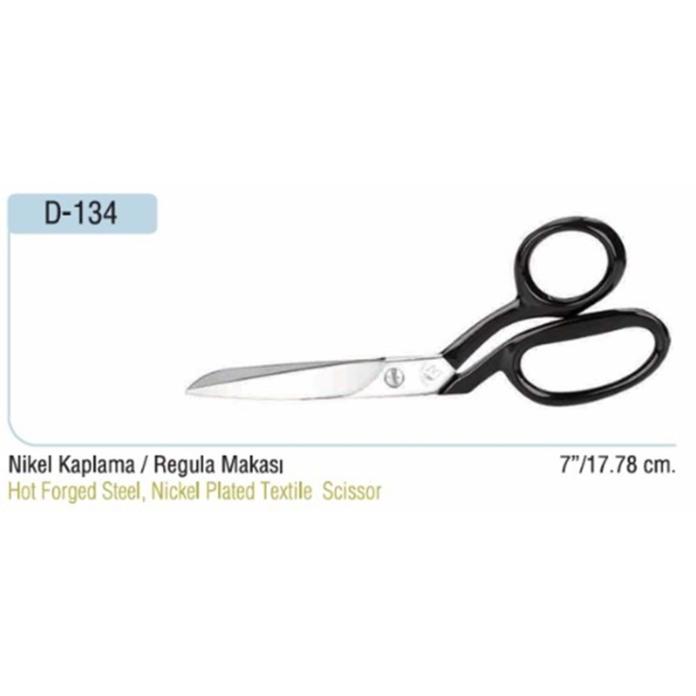 D-134 Nikel Kaplama Regula Makası 07 Inch 17.78 cm