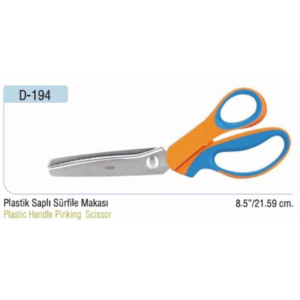 D-194 Plastik Saplı Sürfile Makası 8.50 Inch 21.59 cm