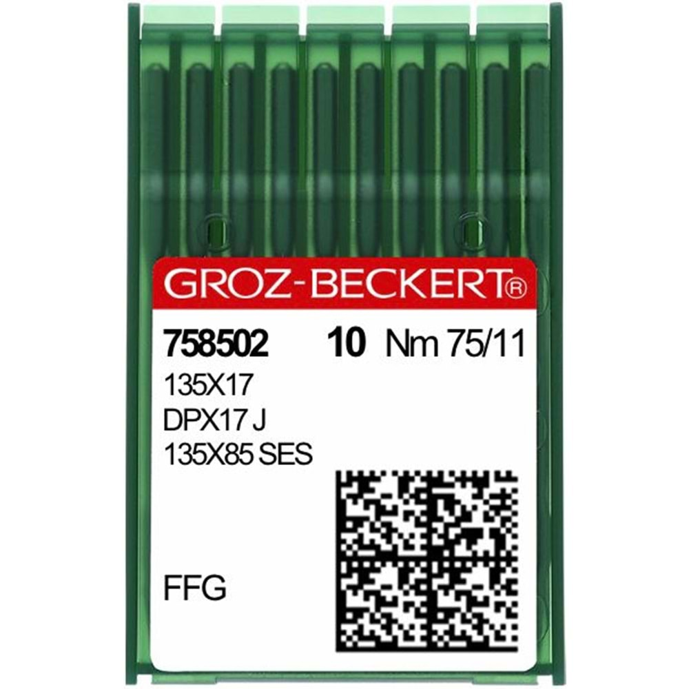 DPX17-75/11, 758502 Punteriz, İlik ve Düğme Makinesi İğnesi, 135X17, DPX17, Sistem FFG/SES Made in Germany