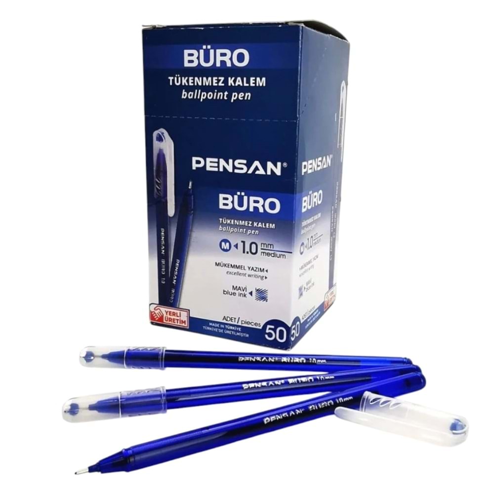 Tükenmez Kalem Mavi Büro 1.00 mm 50 Adet