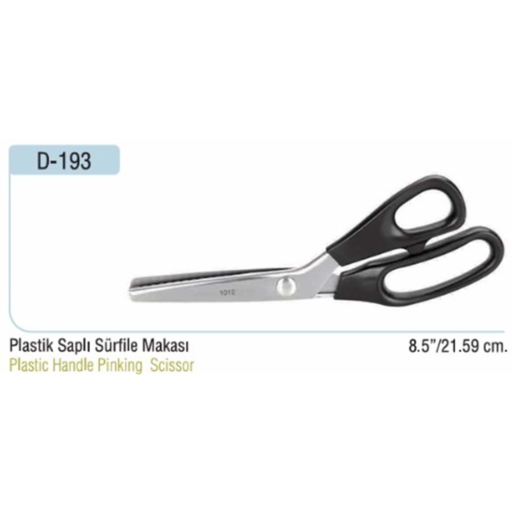 D-193 Plastik Saplı Sürfile Makası 8.50 Inch 21.59 cm