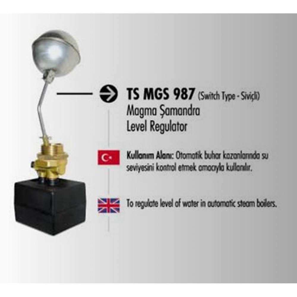 Buhar Kazanı Siviçli Şamandıra, Made in Türkiye, TS MGS 987
