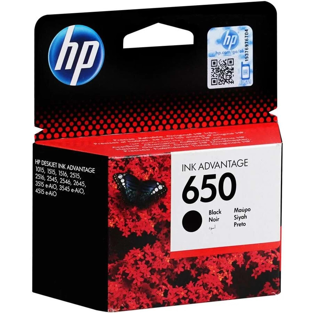 Yazıcı Mürekkep Kartuş, Renk Siyah, HP650-S