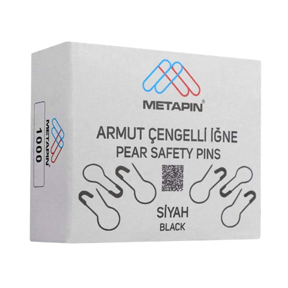 Çengelli İğne Armut Siyah ABS298