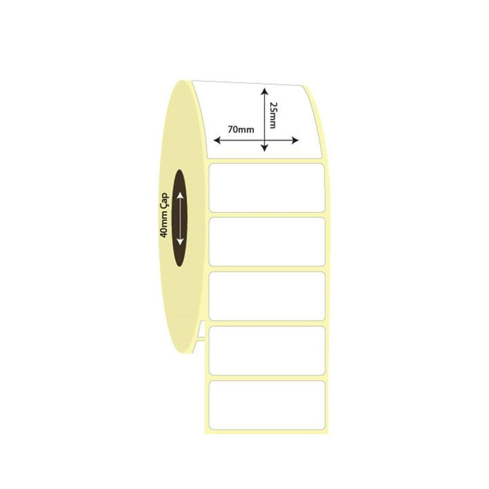 Barkod Etiket 70 mm x 25 mm