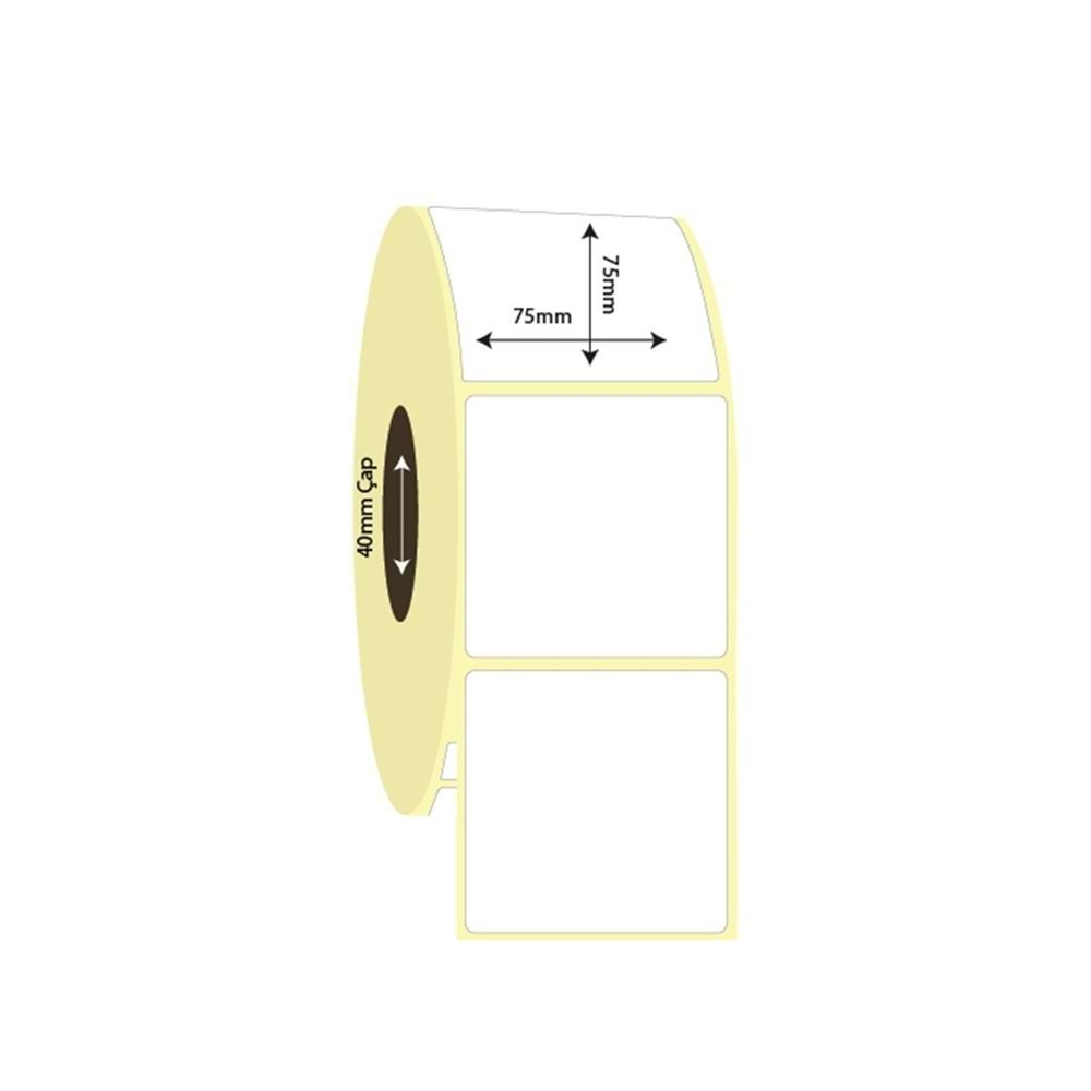 Barkod Etiket 75 mm x 75 mm