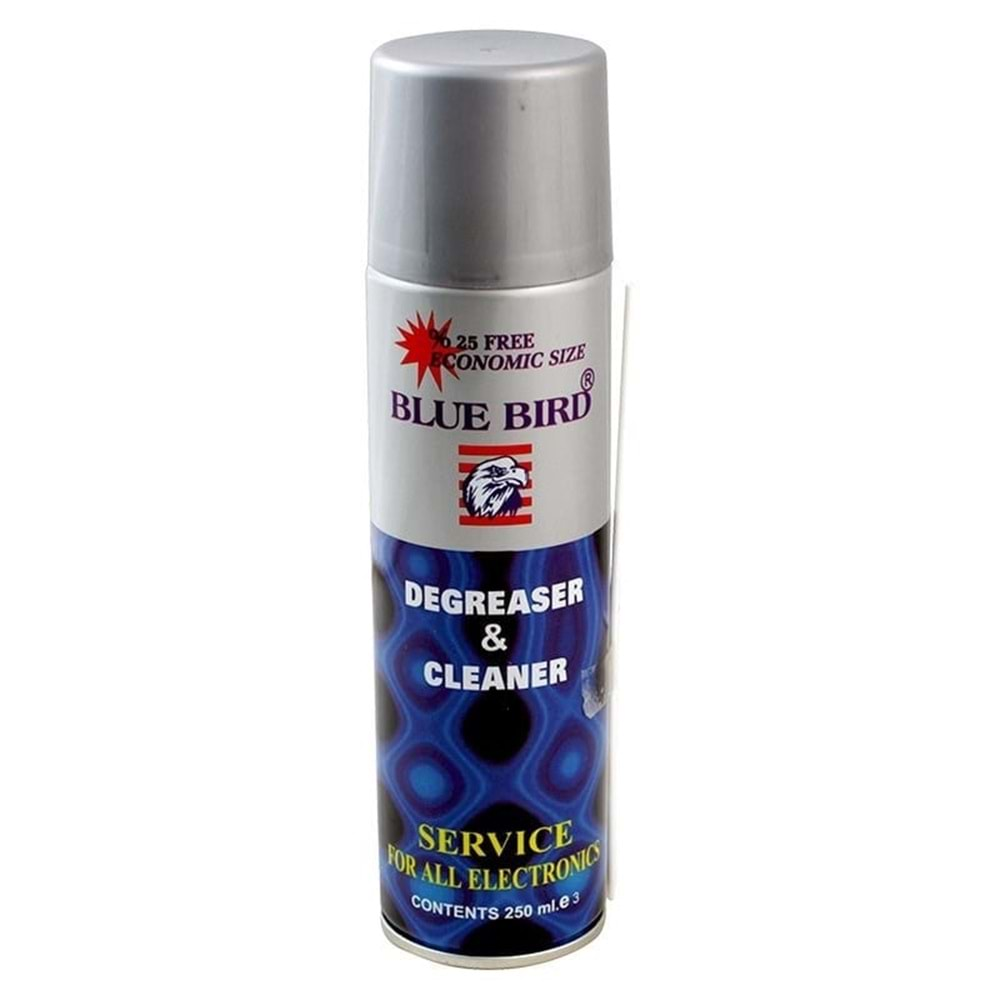 Degreaser Cleaner Yağsız Kontak Temizleyici Sprey, 250 ML