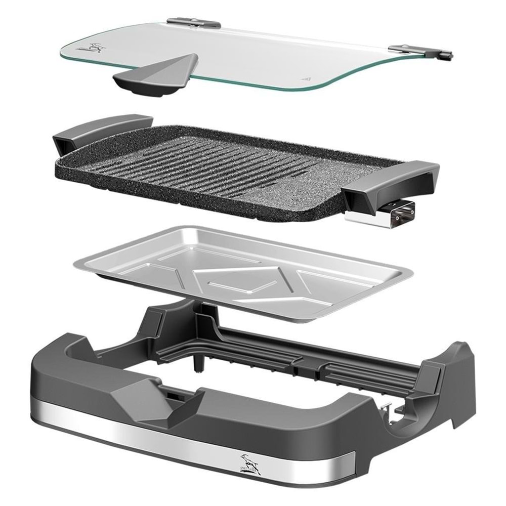 Granit Görünümlü Barbekü Elektrikli Izgara