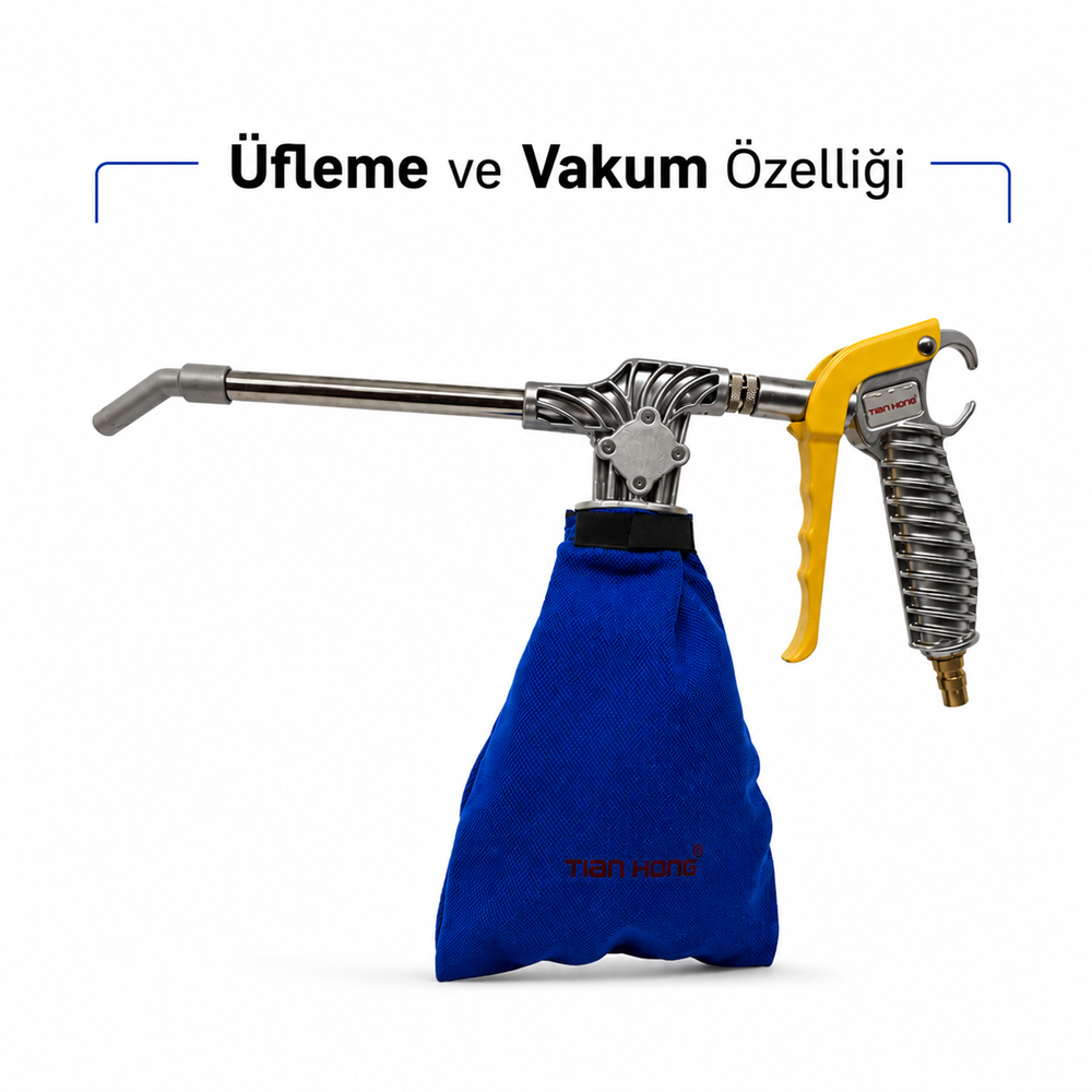 Vakumlu ve Üflemeli Hava Temizleme Tabancası