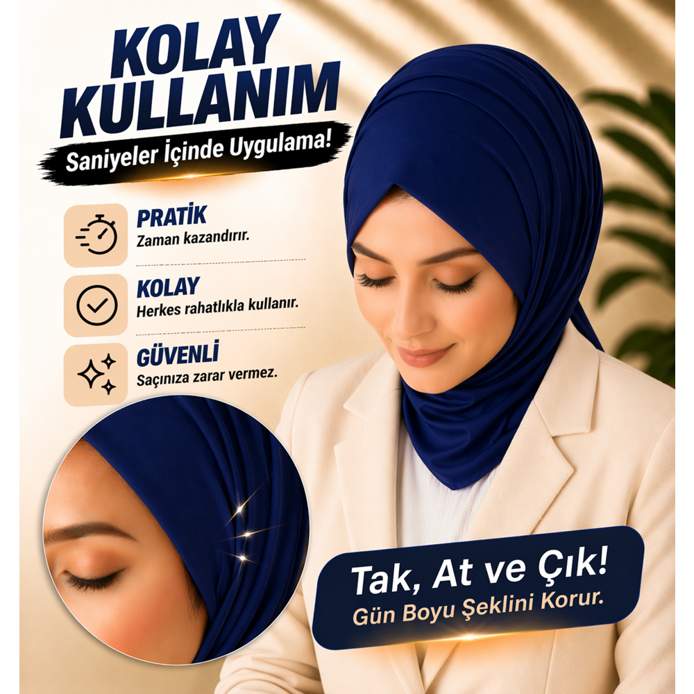 Lacivert İnce Kılçık Şeridi 5 mm 20 Adet Şerit 2.000 Adet Türban Tabancası Yedek Kılçık Seti