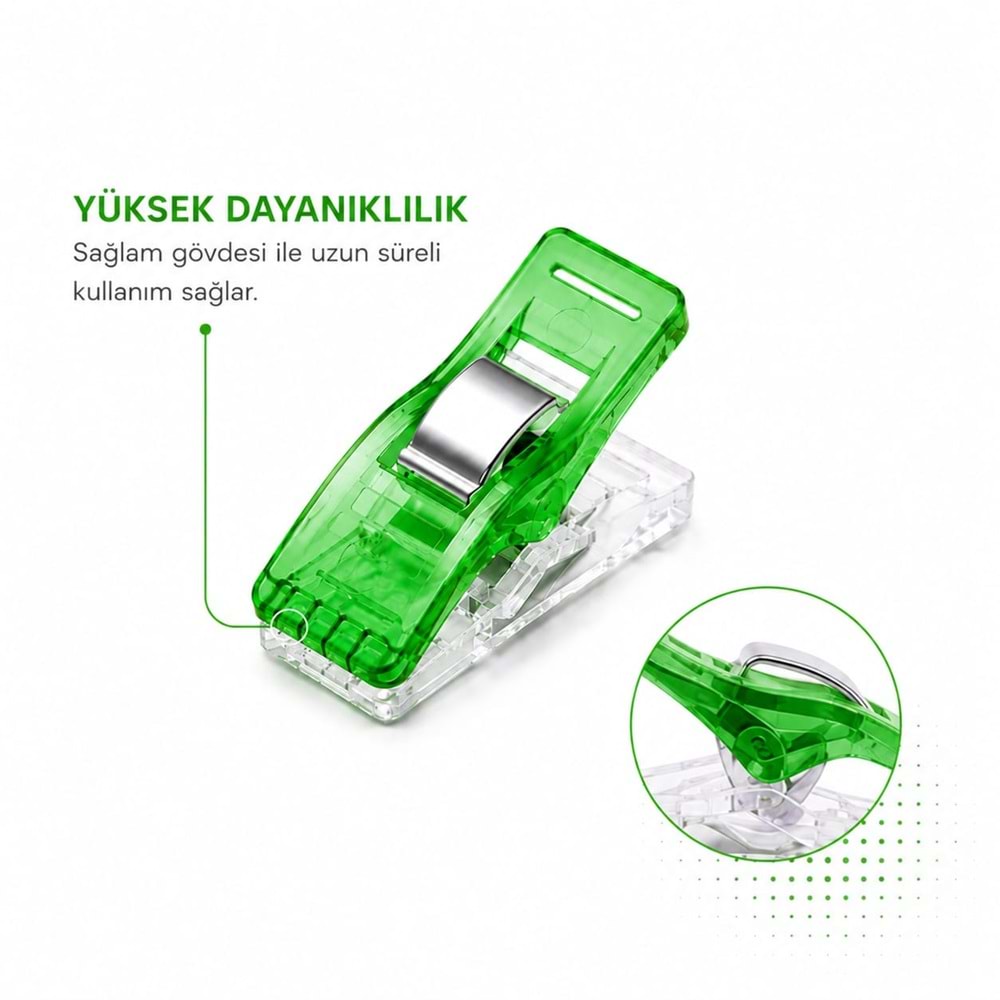Kumaş Sabitleme Klipsi Patchwork Ve Dikiş İçin İğnesiz Mandal 24 Adet