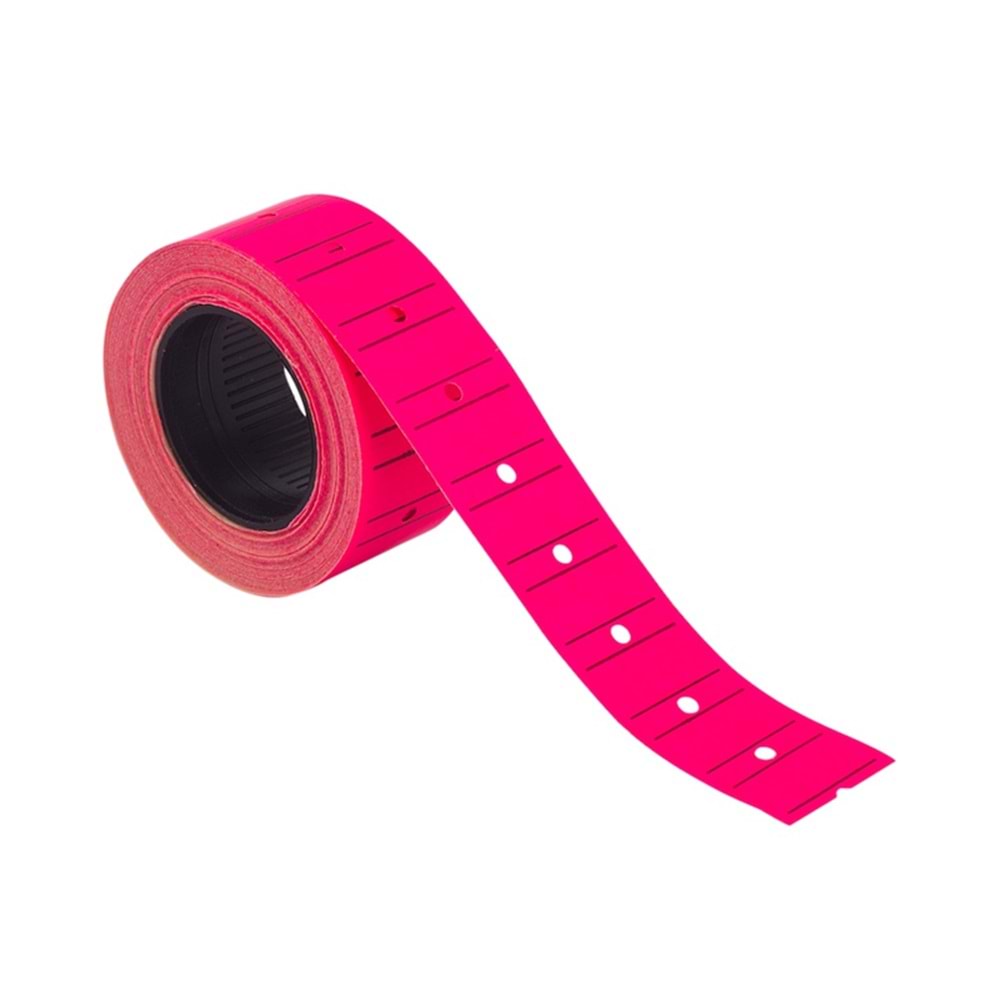 Motex Fiyat Etiketi Ölçü 12x21 mm Fosforlu Pembe