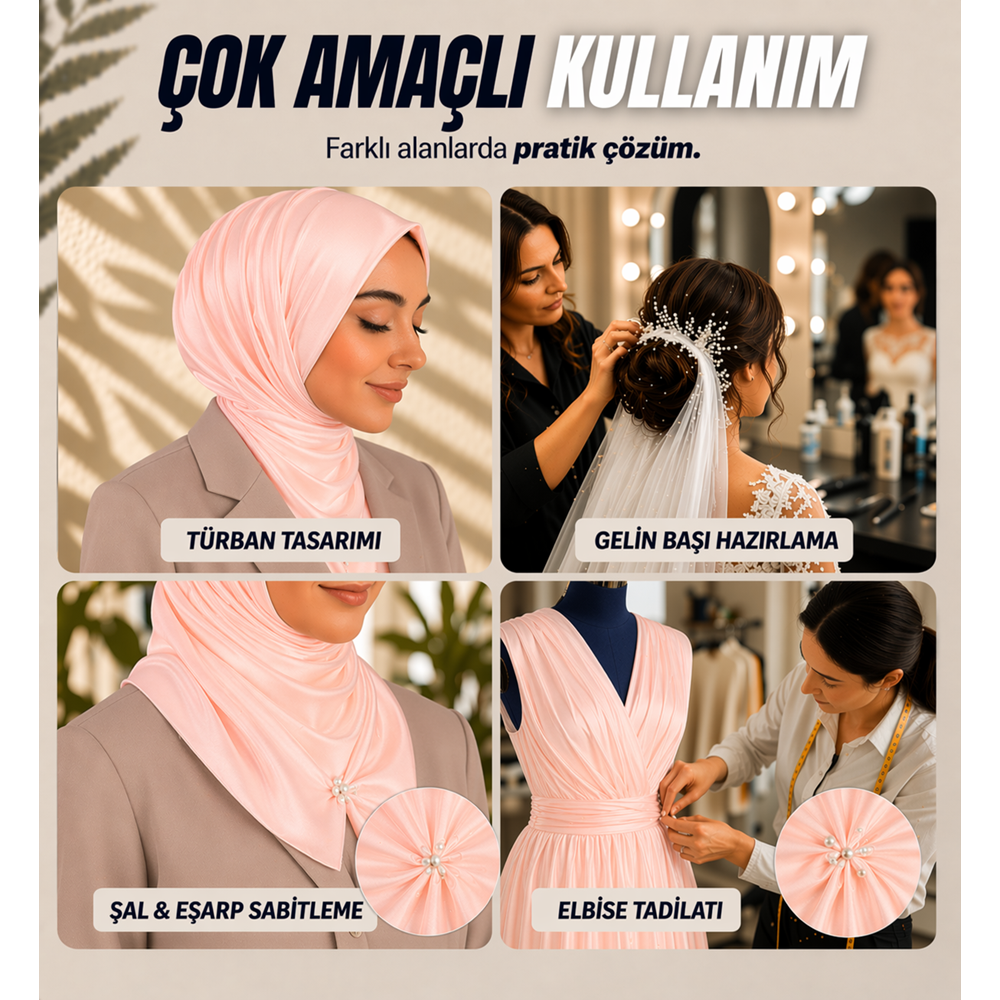 Pembe İnce Kılçık Şeridi 5 mm 20 Adet Şerit 2.000 Adet Türban Tabancası Yedek Kılçık Seti