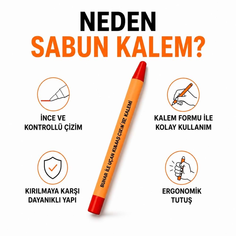 Buhar İle Uçan Kumaş Çizim Kalemi 5 Renk Silinebilir Sabun Kalem Seti