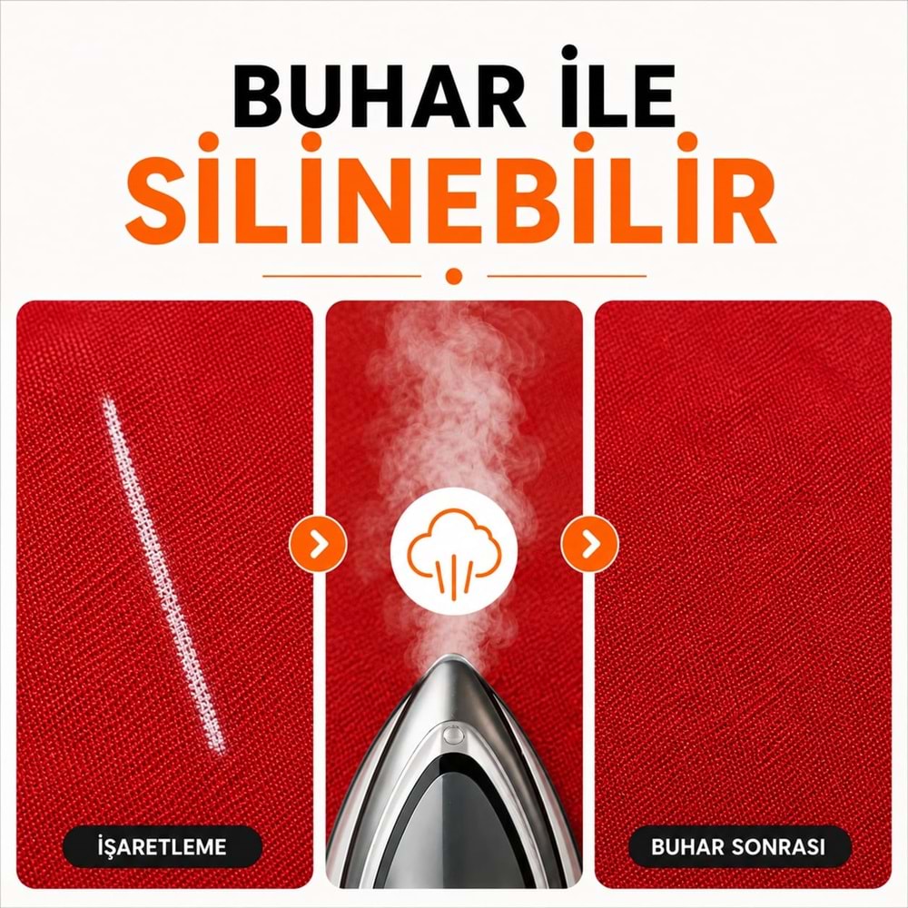 Buhar İle Uçan Kumaş Çizim Kalemi 5 Renk Silinebilir Sabun Kalem Seti