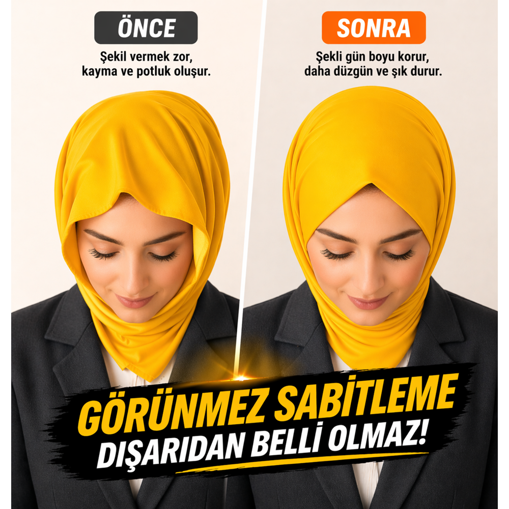 Sarı İnce Kılçık Şeridi 5 mm 20 Adet Şerit 2.000 Adet Türban Tabancası Yedek Kılçık Seti