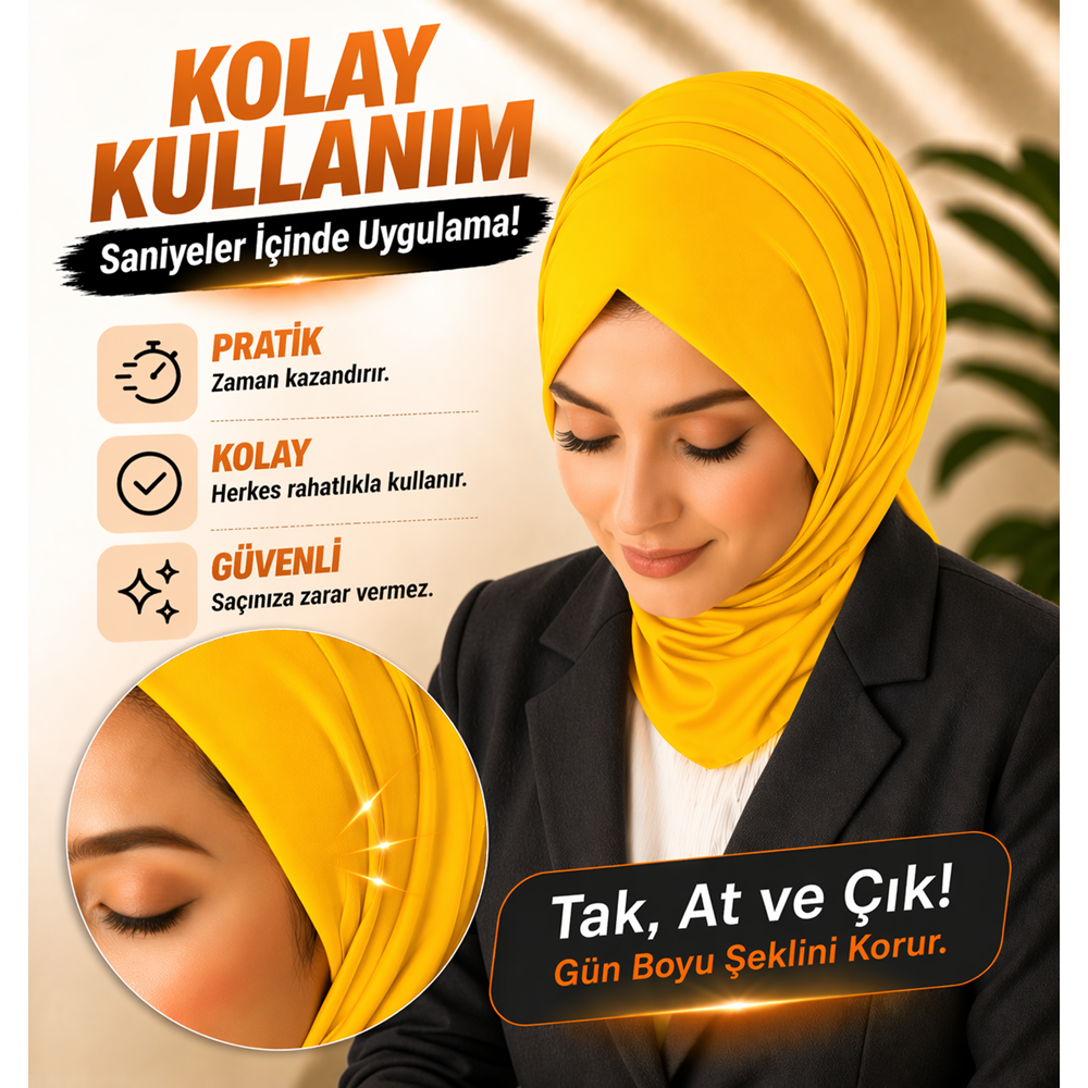Sarı İnce Kılçık Şeridi 5 mm 20 Adet Şerit 2.000 Adet Türban Tabancası Yedek Kılçık Seti
