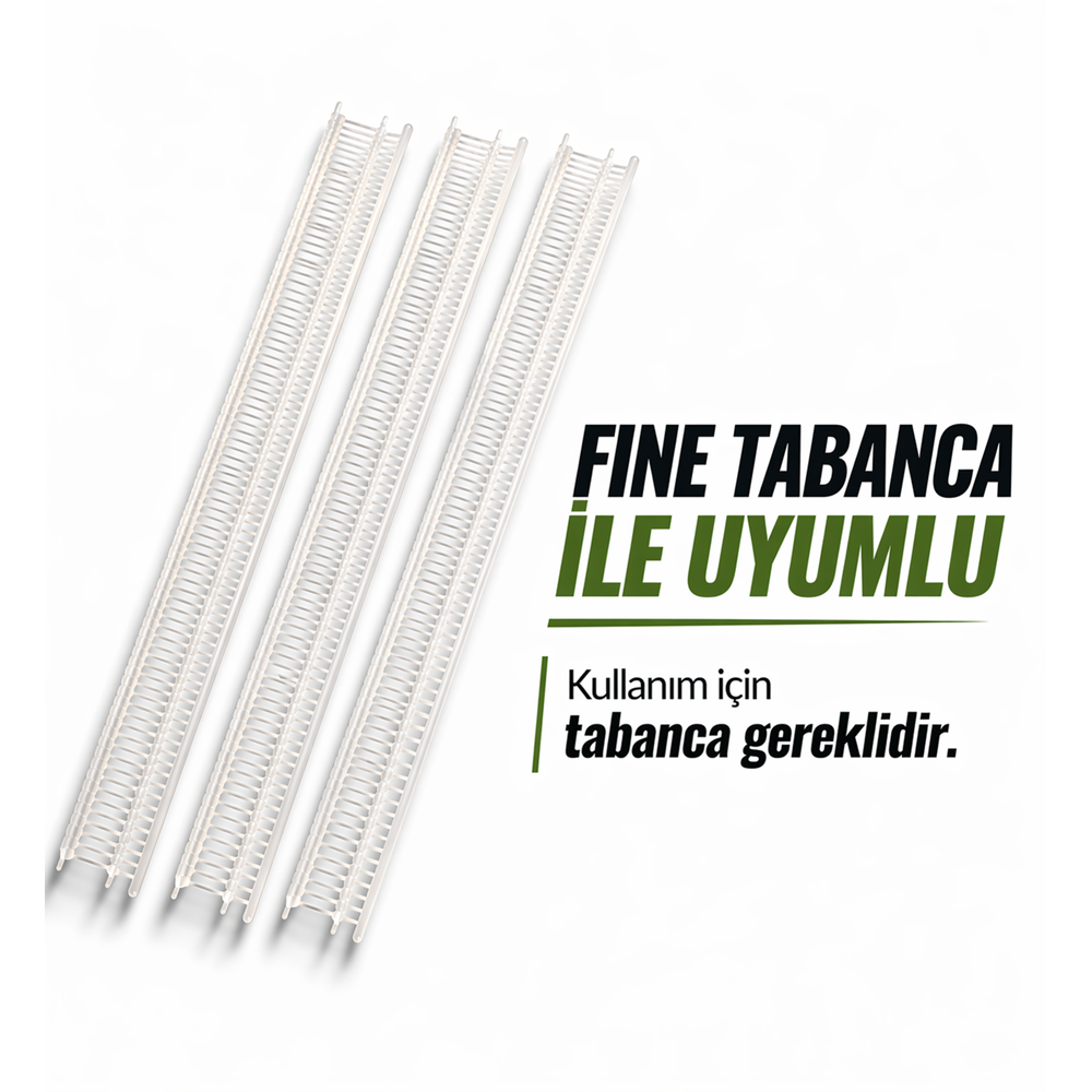 Şeffaf 5 mm Fine Kılçık 20 Şerit 2.000 Adet Etiketleme Kılçık Türban Ve Kuaför Tabancası İle Uyumlu