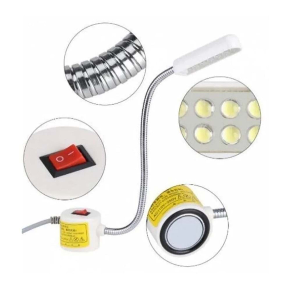 Dikiş Makinası Spiralli Led Lamba10 Adet Led UV Led Mor Işık