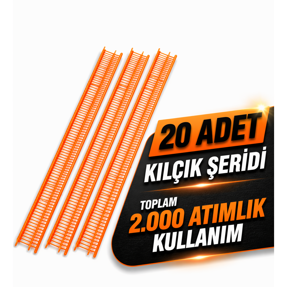 Turuncu 5 mm Fine Kılçık 20 Şerit 2.000 Adet Etiketleme Kılçık Türban Ve Kuaför Tabancası İle Uyumlu