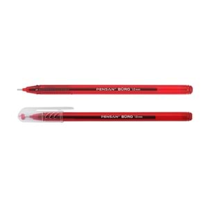 Tükenmez Kalem, Renk Kırmızı, Model Büro, 1.00 mm