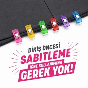 Kumaş Sabitleme Klipsi Patchwork Ve Dikiş İçin İğnesiz Mandal 24 Adet