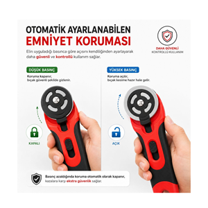 Döner Kumaş Kesici Rotary Cutter Patchwork Quilting Deri Keçe Vinil 45 mm