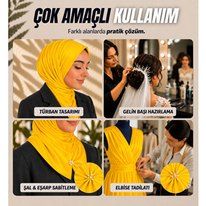 Sarı İnce Kılçık Şeridi 5 mm 20 Adet Şerit 2.000 Adet Türban Tabancası Yedek Kılçık Seti