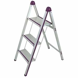 Üç Basamaklı Merdiven 102 cm x 41 cm x 5 cm 3.6 Kg Eloksal Alüminyum