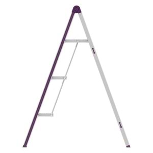 Üç Basamaklı Merdiven 102 cm x 41 cm x 5 cm 3.6 Kg Eloksal Alüminyum