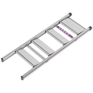 Dört Basamaklı Merdiven 127 cm x 41 cm x 5 cm 5 Kg Eloksal Alüminyum