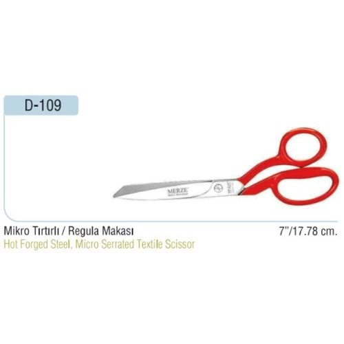 D-109 Mikro Tırtıklı Regula Makası 07 Inch 17.78 cm