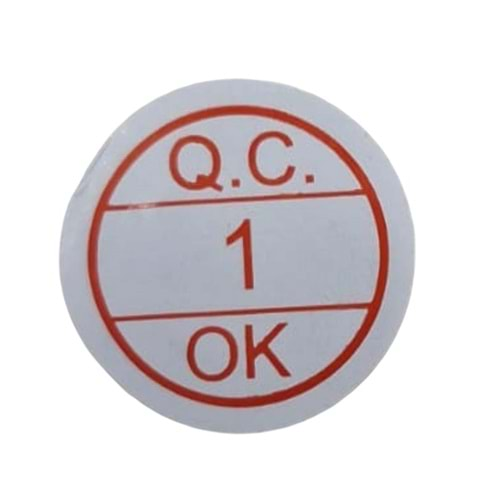 Quality Control Sticker Etiketi Etiket Ölçü 20 mm