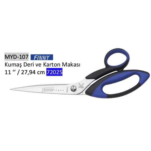 MYD-107 72025 Kumaş Deri ve Karton Makası 11 Inch 27.94 cm Made in Germany