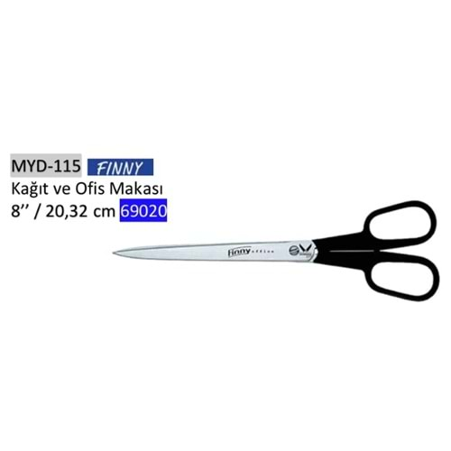 MYD-115 69020 Kağıt ve Ofis Makası 08 Inch 20.32 cm Made in Germany