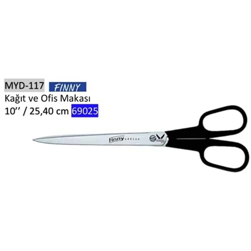 MYD-117 69025 Kağıt ve Ofis Makası 10 Inch 25.40 cm Made in Germany