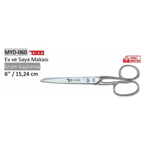 MYD-060 Ev ve Saya Makası Krom Kaplama 06 Inch 15.24 cm