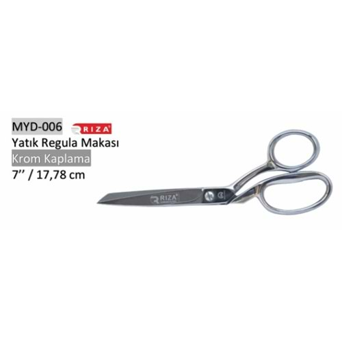 MYD-006 Yatık Regula Makası Krom Kaplama 07 Inch 17.78 cm