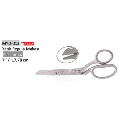 MYD-013 Yatık Regula Makası Paslanmaz 07 Inch 17.78 cm